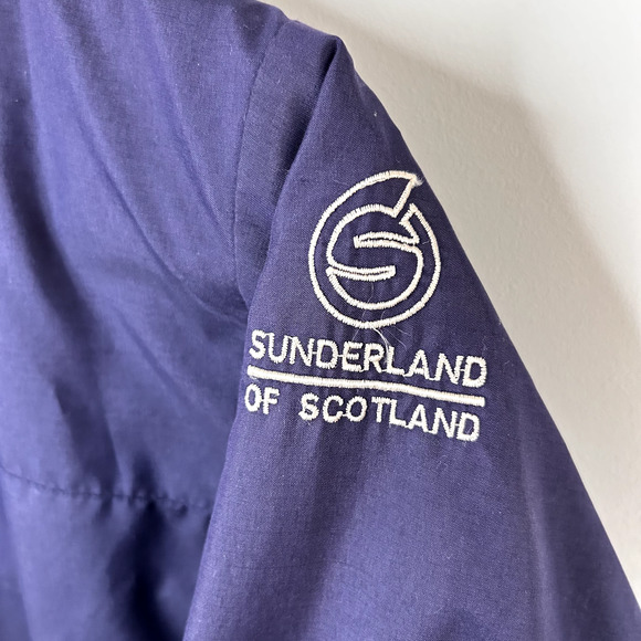 Vintage Sunderland of Scotland Windbreaker Mens Large Navy Weatherbeater - Picture 5 of 6